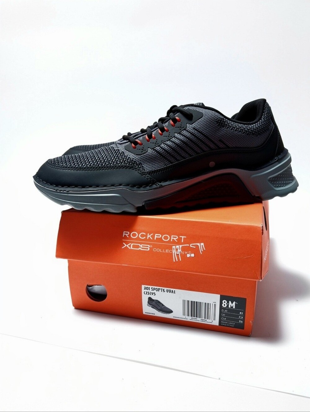 Rockport XCS Collection Sports UBal Men's Sneakers NEW Size 8M Dark Grey